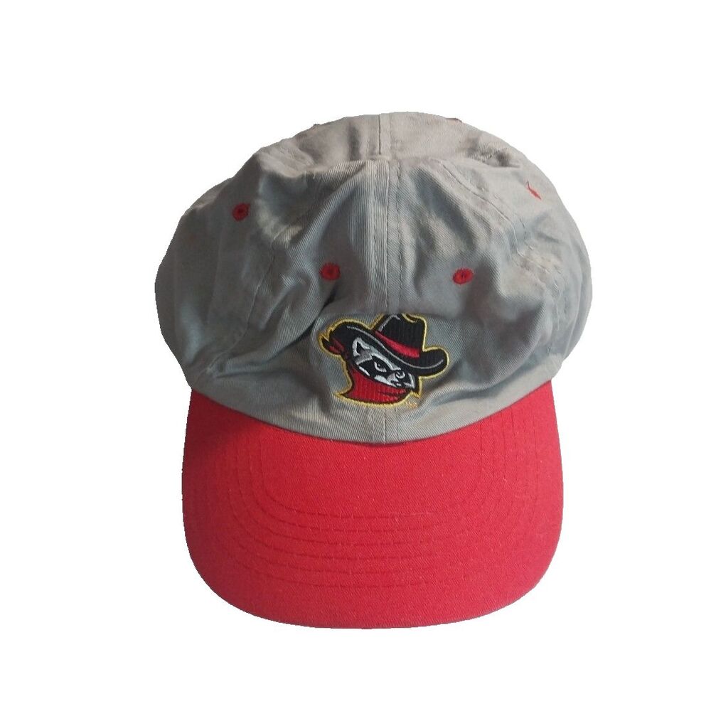 Quad City River Bandits Hat Cap Strap Back Grey Red OC One Size